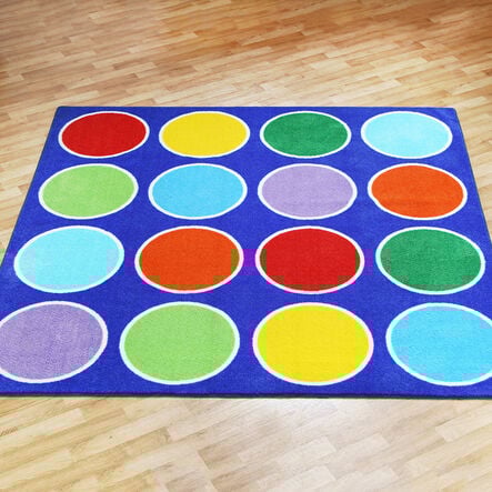 Rainbow Placement Floor Mat Circle  hi\-res