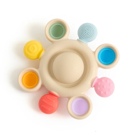 SiliSoft Silicone Teethers, Rainbow Balls \x26 Cups Bundle  hi\-res