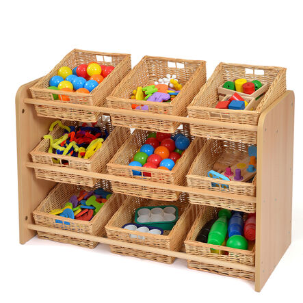 Room Scenes Tilted Tray Storage Unit Wicker Baskets  hi\-res