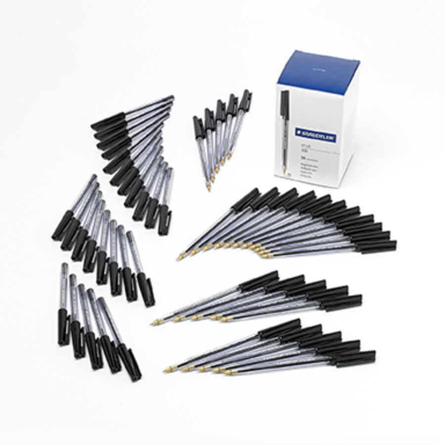 STAEDTLER 430 Stickpen Kugelschreiber – 10er Pack Medium Blau Für Schule, Büro & Alltag