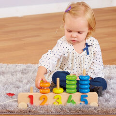 Wooden Counting Stacking Toy  Wooden Counting Stacking Toy  hi-res