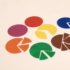 Plastic Round Fraction Set 51pk  hi-res