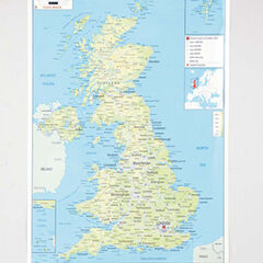 UK Physical Map A1  hi-res