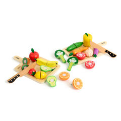 Role Play Wooden Slicing Fruit & Veg Set  hi-res