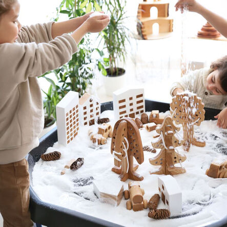 TTS Small World Wooden Tiny Town \x26 Houses Bundle  hi\-res