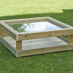 Outdoor Wooden Toddler Table with Acrylic Marking Surface  Outdoor Wooden Toddler Table with Acrylic Marking Surface  hi-res