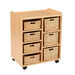 Storage Unit with 4 Shallow 3 Deep Wicker Baskets  hi\-res