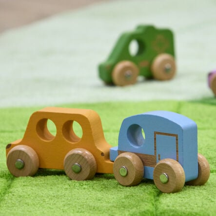 Small World Rainbow Wooden Vehicles Set 12pk  hi\-res