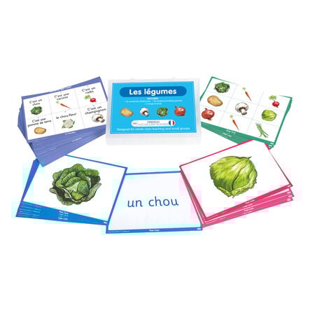 TTS French Vegetables Vocabulary Builder Activity Cards  hi\-res