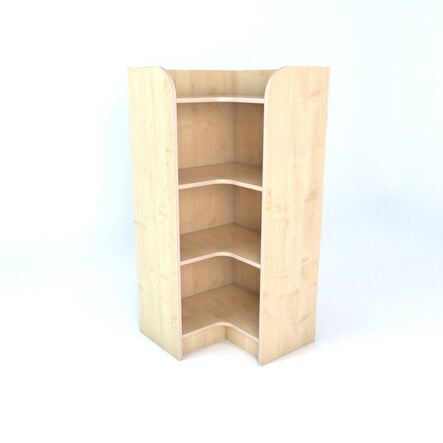 Internal Corner Library Bookcase In Maple  hi\-res