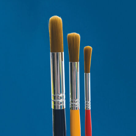 Nylon Short Round Paint Brushes Assorted 30pk  hi\-res