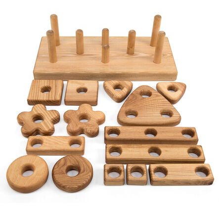 TTS Wooden Stack and Build Block 15pk  hi\-res