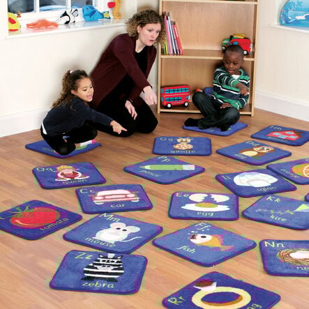 Blue Mini Alphabet Placemats 26pk  hi\-res