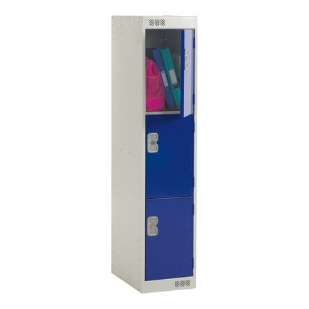 M\'Sec Cam Lk Locker 1 Nest 2 Doors Red H1382xW300xD450mm  hi\-res