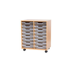 Mobile Double Tray Storage Unit 16 Trays  hi-res