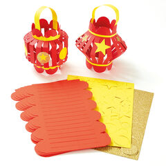 Precut Red Card Chinese New Year Lanterns 30pk  Precut Red Card Chinese New Year Lanterns 30pk  hi-res