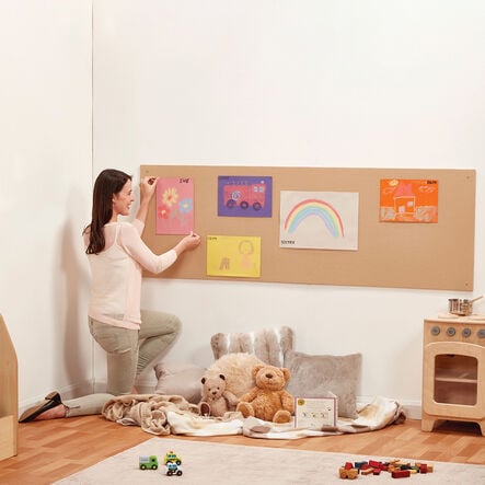 Unframed Hessian Noticeboard Natural  hi\-res