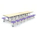 12 Seater Rect Folding Table Lilac H685mm Maple Top  hi\-res