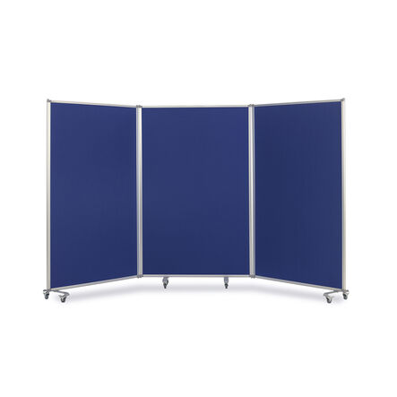 Tri Screen Mobile Presentation and Display System Blue Blue hi\-res