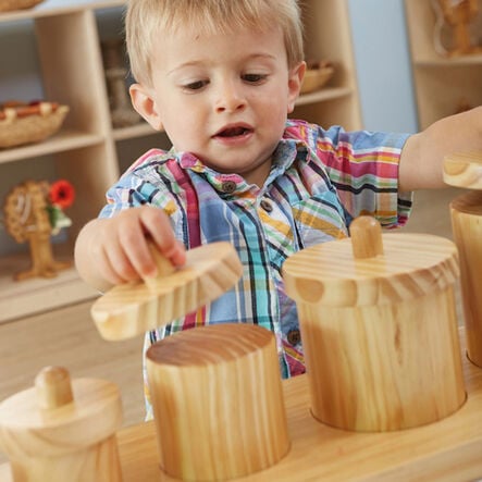 Wooden Toddler Sorting Pots  hi\-res