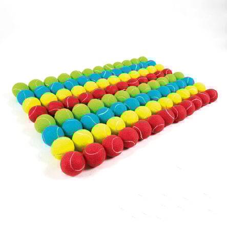 Multi\-Coloured Tennis Ball Bucket 96pk  hi\-res