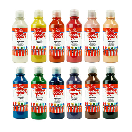 Washable Ready Mixed Paint 300ml x 12pk  hi\-res