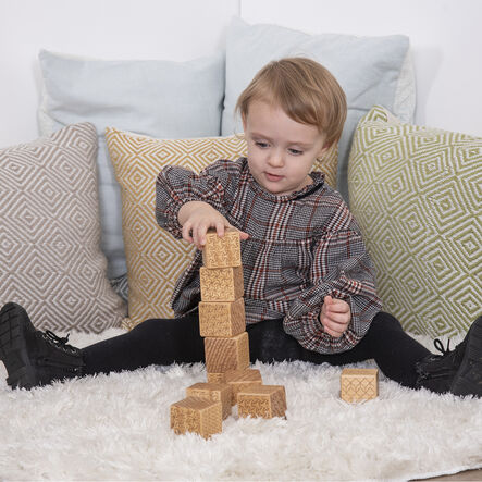 Wooden Pattern Bricks 10pk  hi\-res