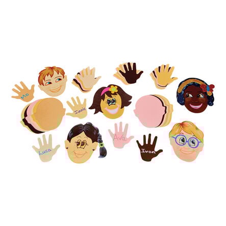 Heads and Hands Pre\-Cut Card Shapes 108pk  hi\-res