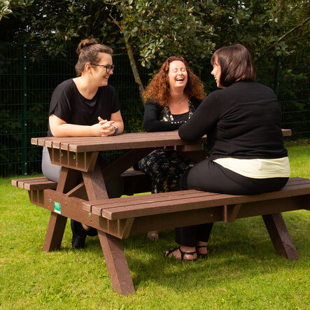 Marmax Recycled Heavy\-Duty Picnic Bench Brown  hi\-res