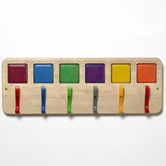 12 Coat Pegs With Picture Window  hi-res