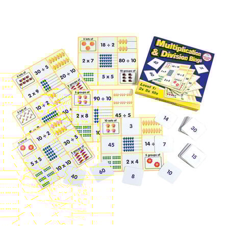 Smart Kids Multiplication \x26 Division Bingo Level 2 Level 1  hi\-res