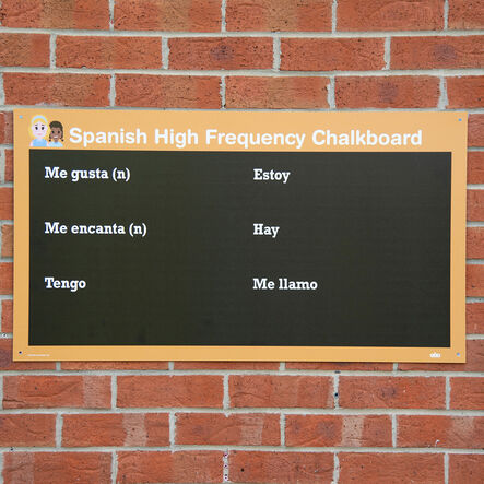 TTS Spanish High Frequency Word Chalkboard Sign  hi\-res