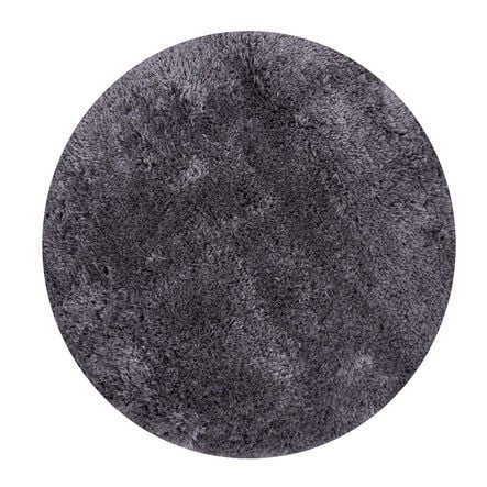 Faux Fur Circular Rug Grey Grey hi\-res