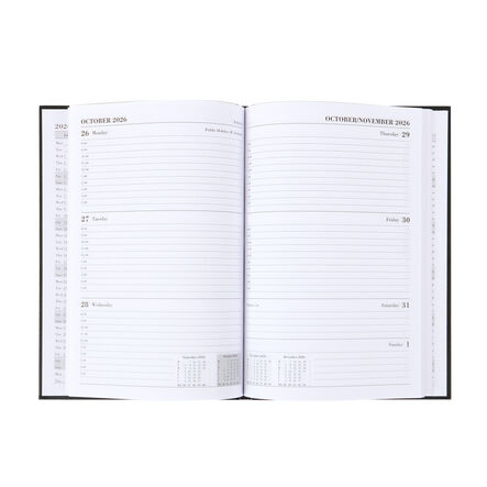 Academic Year Diary A5 Week To View Black 2026\/27  hi\-res