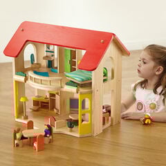 Small World Wooden Dolls House and Furniture  hi-res