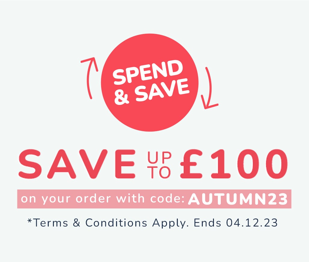Save up to £100 with code AUTUMN23