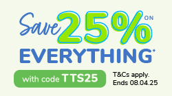 25% off Everything with code: TTS25