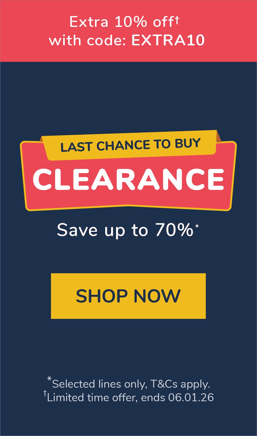 Extra 10% off with code: EXTRA10