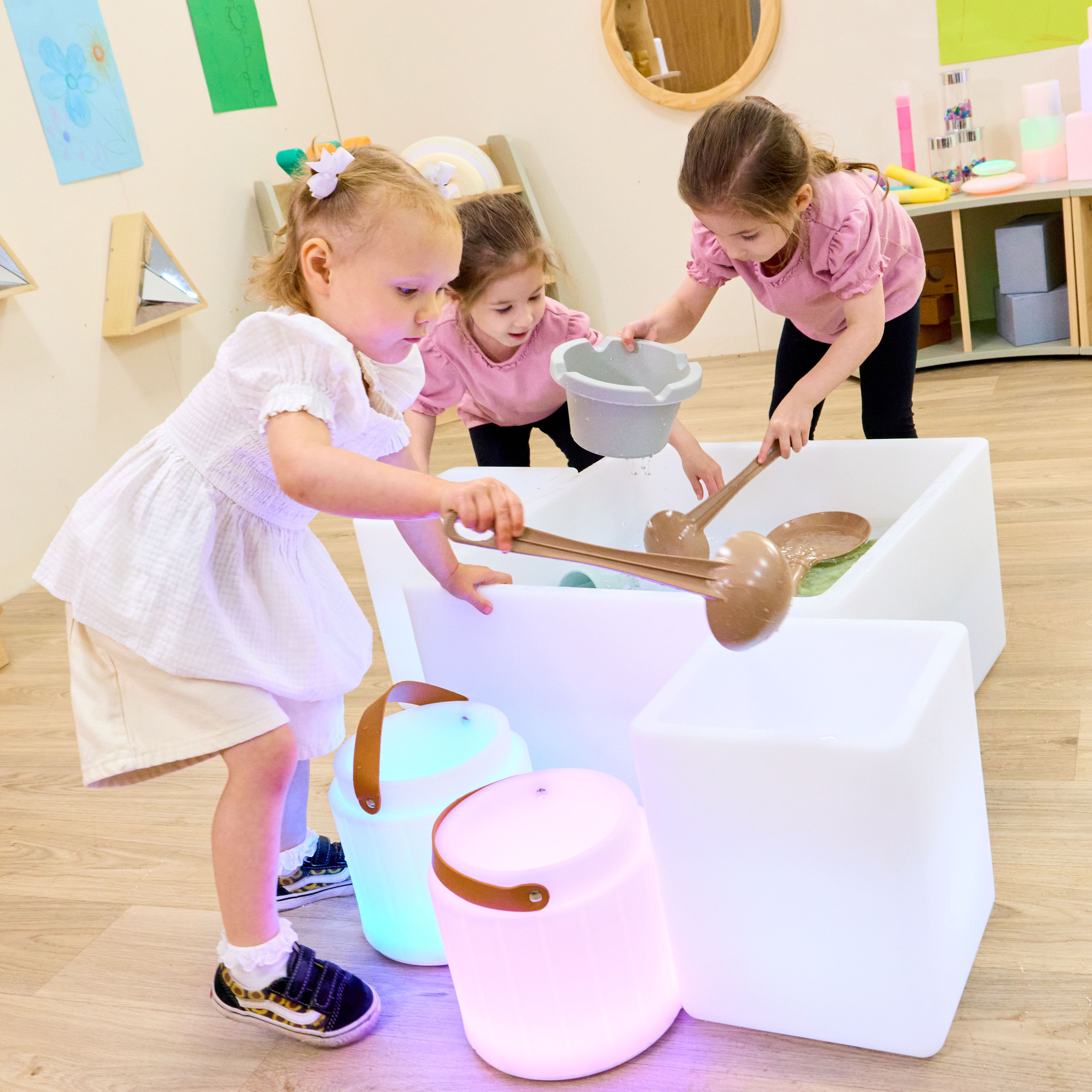 Sand, water & messy play. 