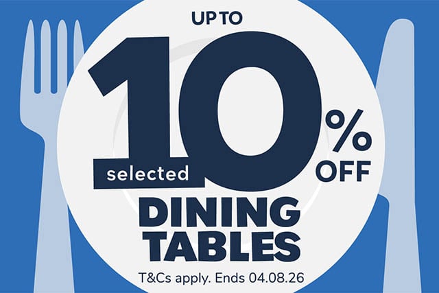 Up to 10% Off Selected Dining Tables