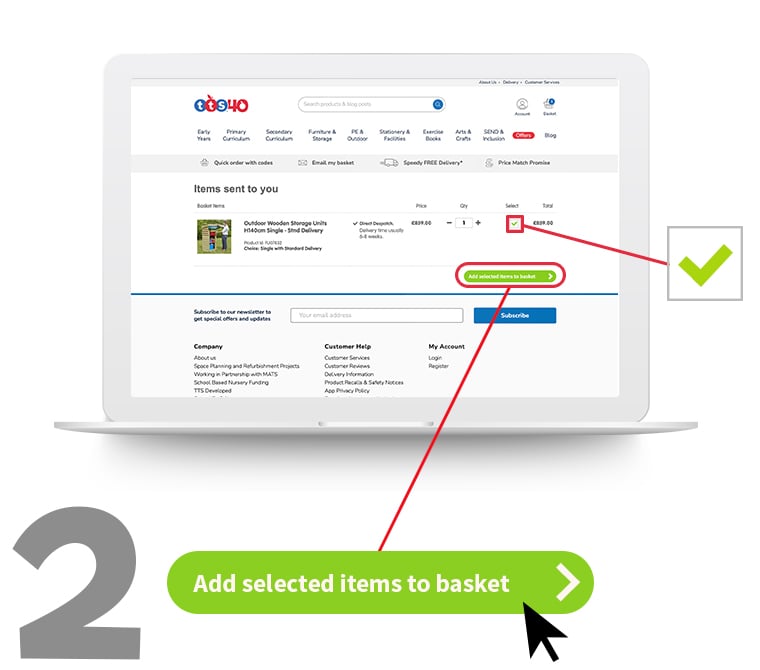 Adding a shared basket