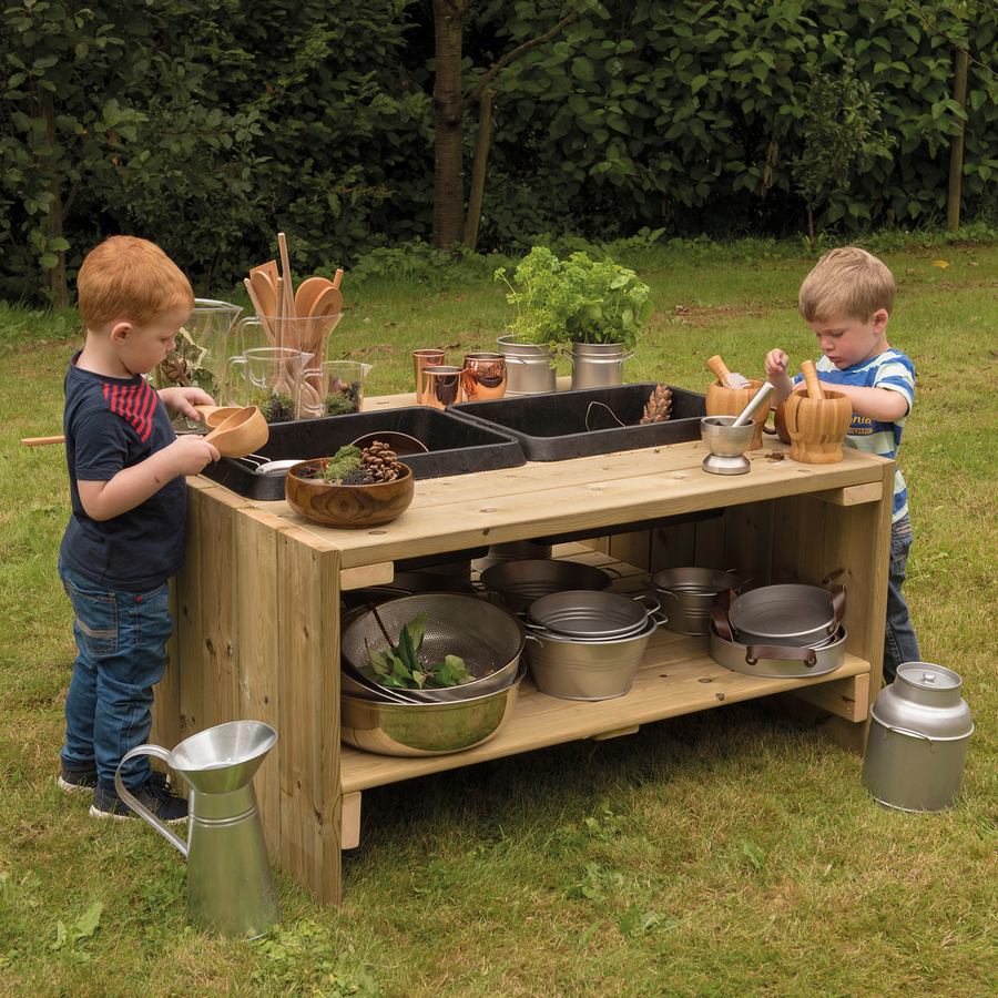 Outdoor Wooden Group Discovery Table  hi-res