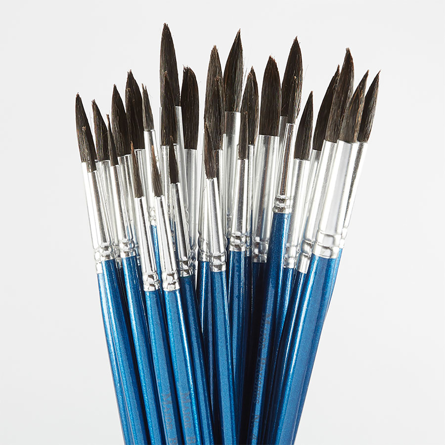 Watercolour Paint Brushes Assorted 30pk  hi-res