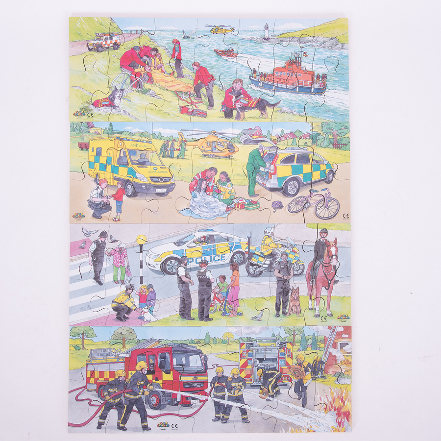 Emergency Services Jigsaws 4pk  hi-res