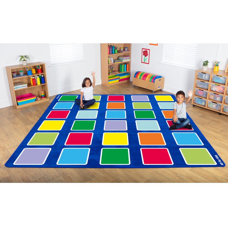 Rainbow Squares Large Placement Carpet  hi-res