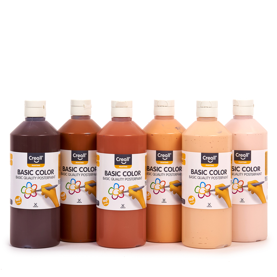 Creall Ready Mixed Paint People Pack 500ml x 6pk  hi-res