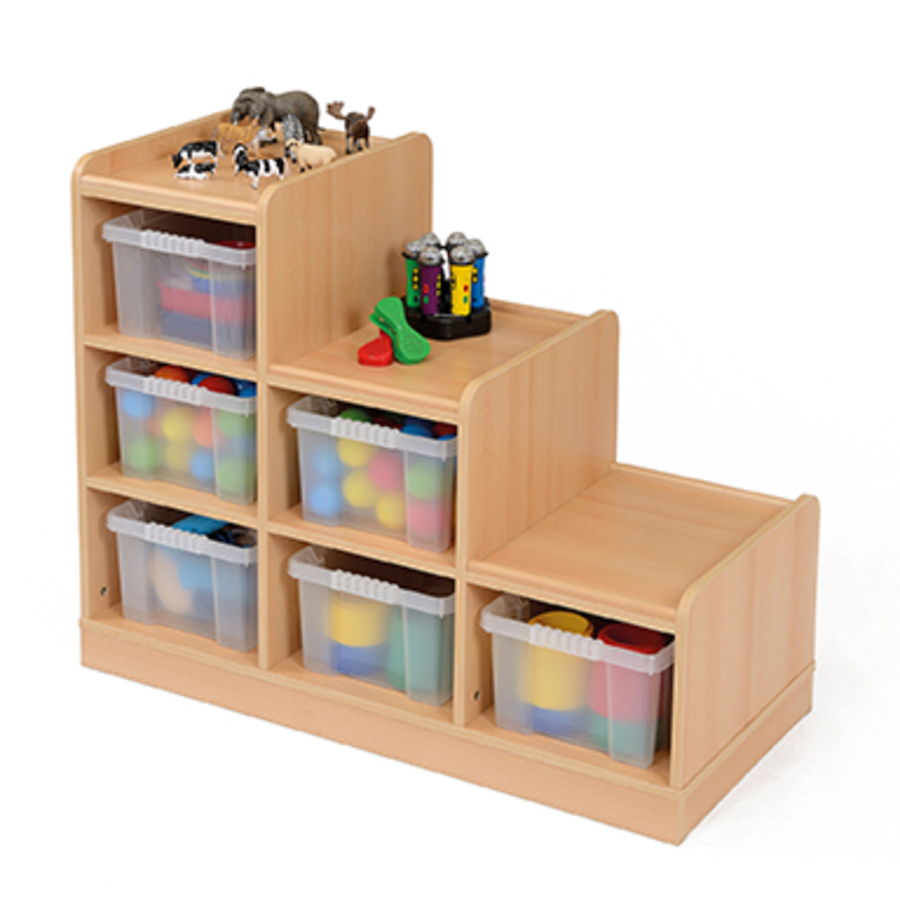Tiered Tray Storage Left and Right Clear Trays  hi-res