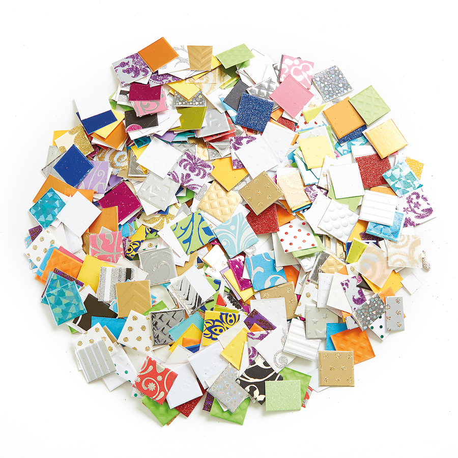 Jumbo Textured Paper Mosaics Assorted 2000pk  hi-res