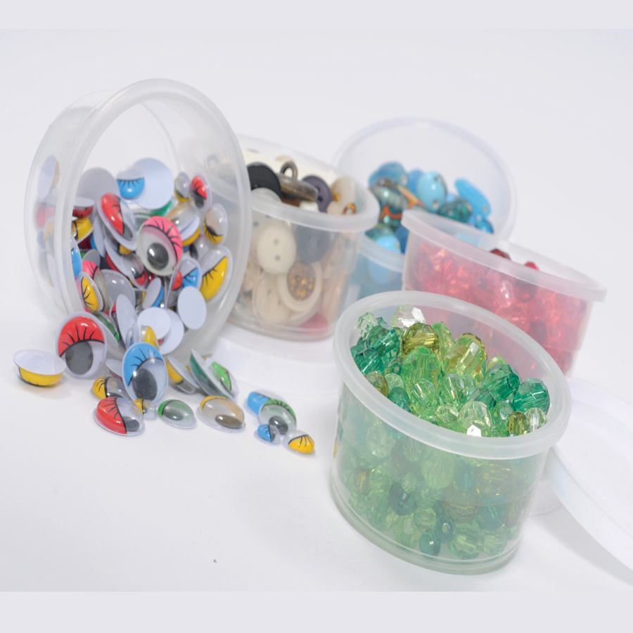 Small Plastic Pots with Lids  hi-res