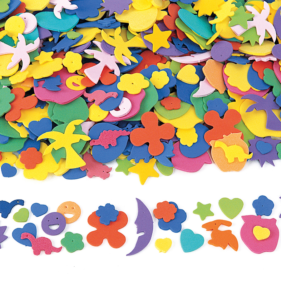 Foam Pieces Assorted 1000pk  hi-res